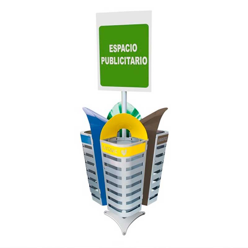 Paperera de reciclatge exterior Sidney